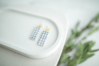 Clay Earrings | Lined Dangles | Earth+Sky Collection