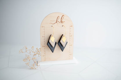 Clay earring | Wild Diamond Stacked Hoops | Wild Collection