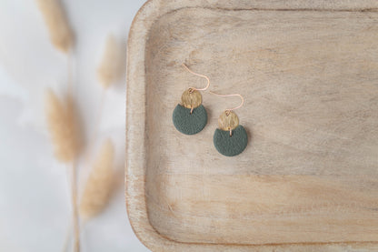 Clay Earrings | Mini Cut-Out Circle Dangles | All Things Fall Collection