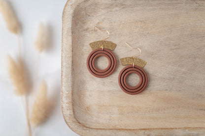 Clay Earrings | Circle Dangles | All Things Fall Collection