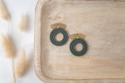 Clay Earrings | Circle Dangles | All Things Fall Collection