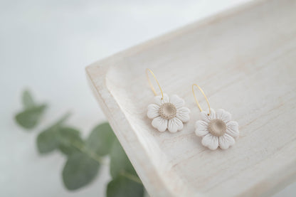 Clay earring | Poppy Hoops | Garden Collection