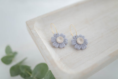 Clay earring | Poppy Hoops | Garden Collection
