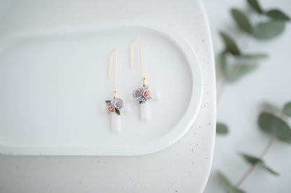 Clay Earrings | Spring Fling Cross Dangles | Spring Fling Collection