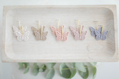 Clay earring | Butterfly Dangles | Garden Collection