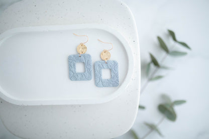 Clay Earrings | Floral Rectangle Dangles | Spring Fling Collection