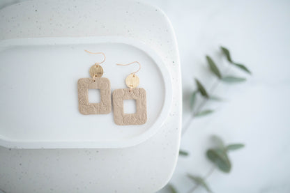 Clay Earrings | Floral Rectangle Dangles | Spring Fling Collection