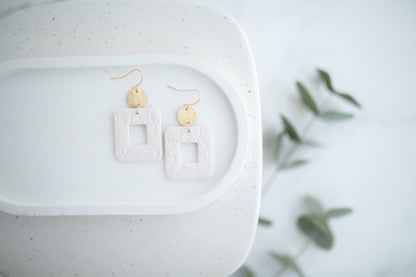 Clay Earrings | Floral Rectangle Dangles | Spring Fling Collection