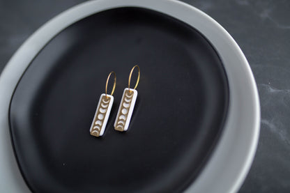 Clay Earrings | Moon Phase Hoops | Boo Collection