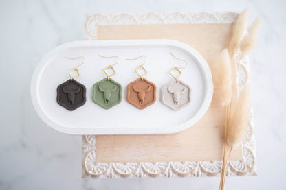 Clay Earrings | Stampede Dangles | Cozy Cowgirl Collection