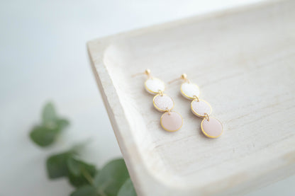 Clay earring | Polka Dot Trio Dangles | Garden Collection