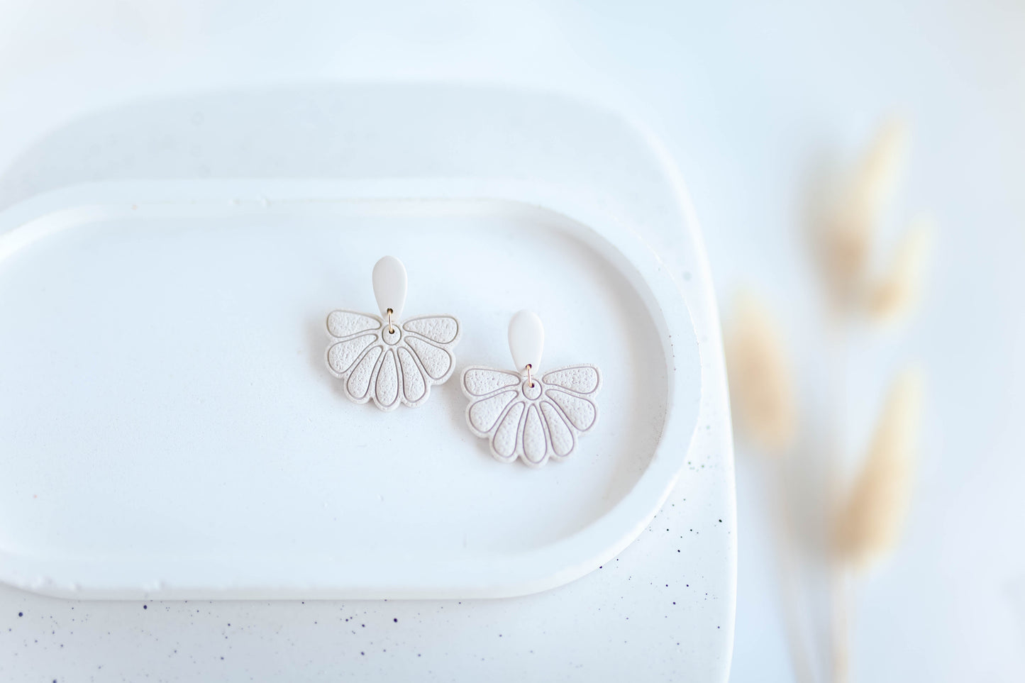 Clay Earrings | Boho Floral Dangles | Autumn Vibes Collection