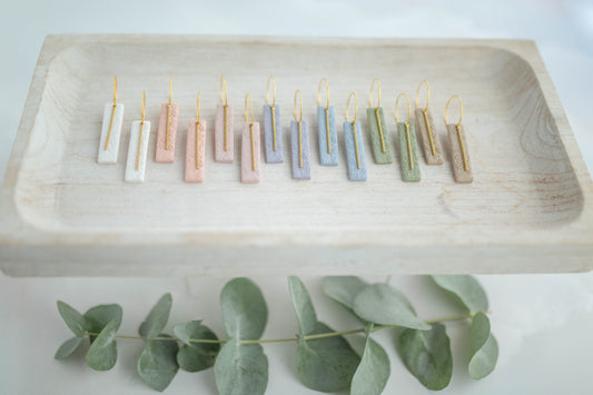 Clay earring | Flower Garden Hoops | Garden Collection