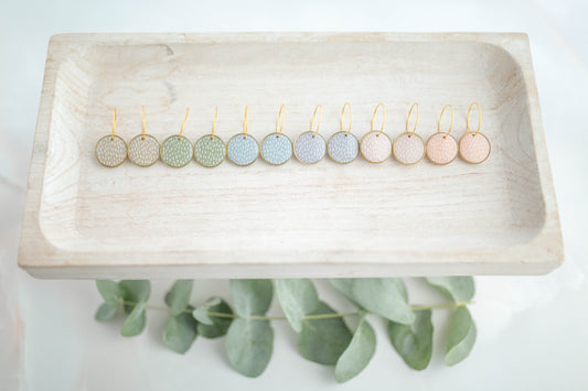 Clay earring | Polka Dot Mini Hoops | Garden Collection