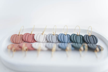 Clay Earrings | Pumpkin Hoops | Autumn Vibes Collection