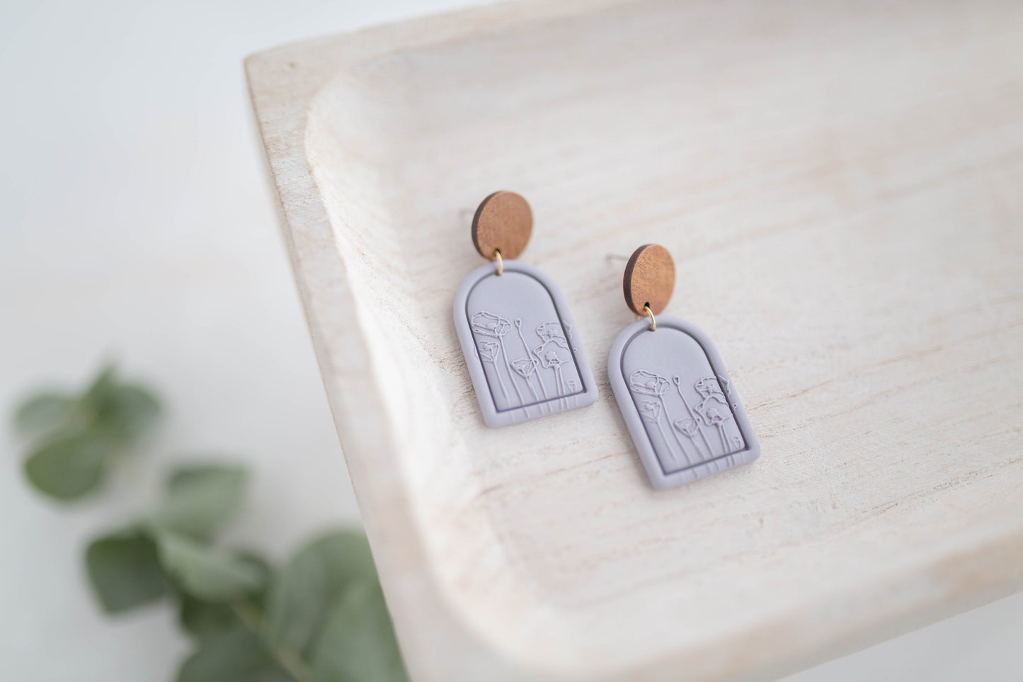 Clay earring | Poppy Garden Dangles | Garden Collection