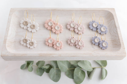Clay earring | Poppy Hoops | Garden Collection