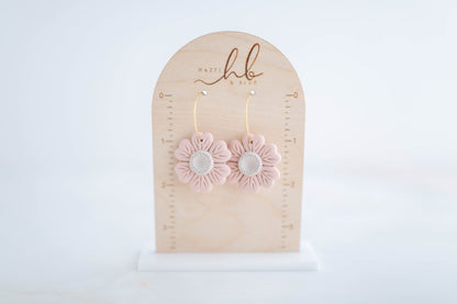 Clay earring | Poppy Hoops | Garden Collection