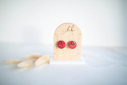 Clay Earrings | Mini Heart Hoops | Sweetheart Collection