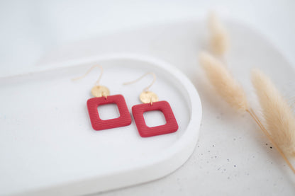 Clay Earrings | Square Dangles | Wild Love Collection