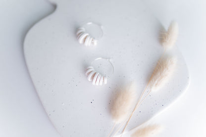 Clay earring | Clay Bead Hoops | Fall Collection