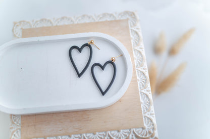 Clay Earrings | Heart Dangles | Sweetheart Collection