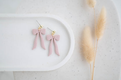 Clay Earrings | Bow Dangles| Wild Love Collection