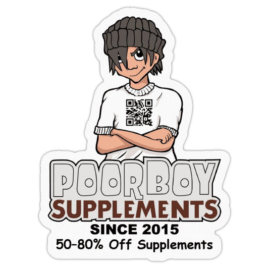 Free 4" Square PoorBoySupplements.com Custom Die Cut Roll Label (Limit One)