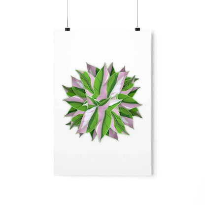 Syngonium Tricolor Pattern Botanical Print – Unframed Wall Art