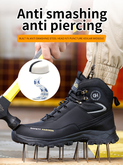 Heavy-Duty High-Quality Steel Toe Men's Work Boots