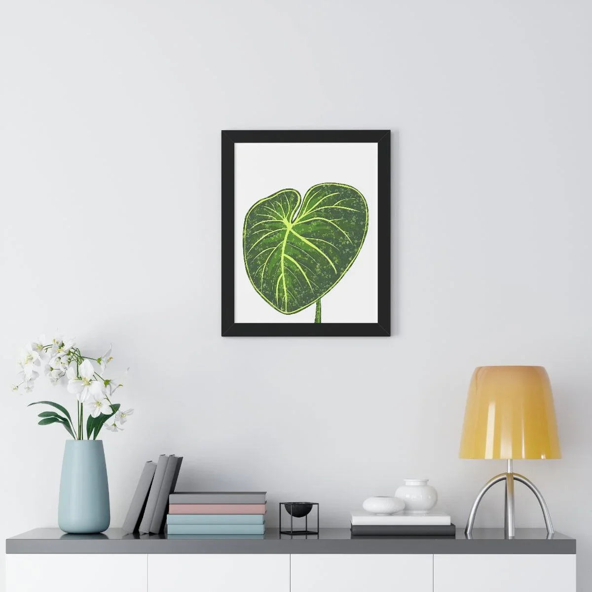 Philodendron Gloriosum Framed Print – Botanical Wall Art