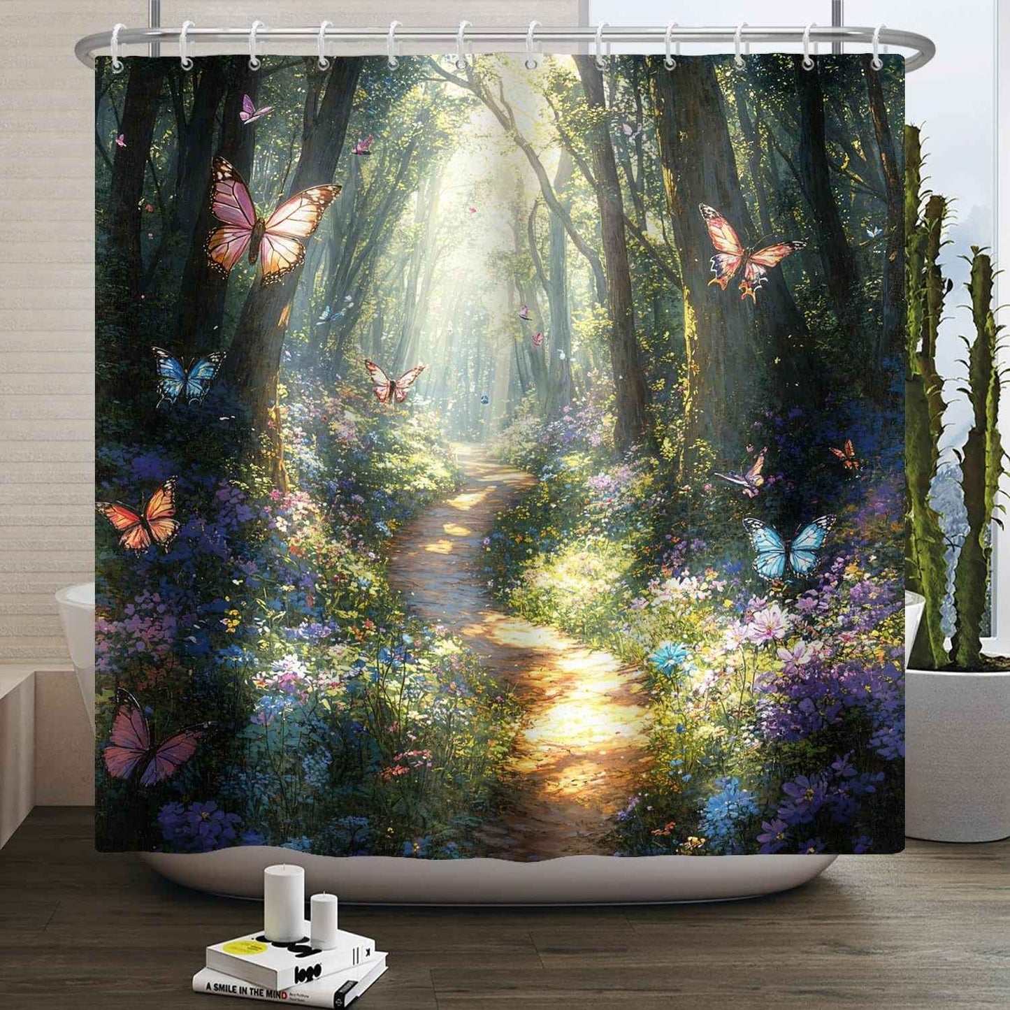 Shower Curtain Digital Printing Bathroom Waterproof Mildew-proof Partition Curtain