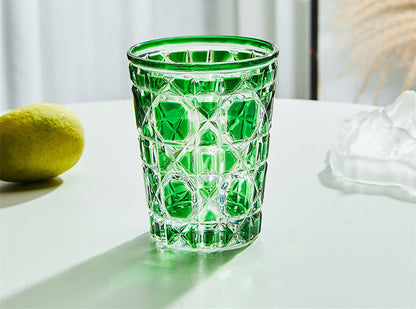 Creative Light Luxury Color Checkered Whisky Cup