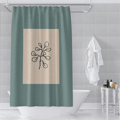 Morandi Abstract Art Shower Curtain - Luxury Waterproof Polyester Fabric with Muted Earth Tones for Modern Minimalist Decor