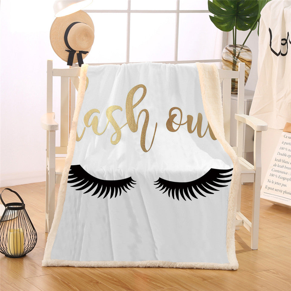 Thickened Double-layer Eye  Digital Printed Airable Cover Square Blanket