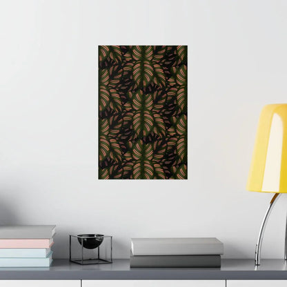 Calathea Pinstripe Botanical Print – Unframed Wall Art