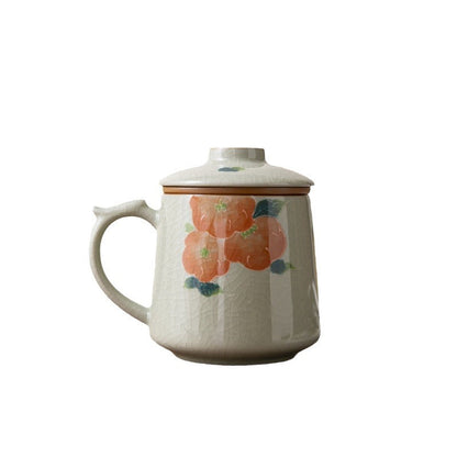 Ge Kiln Persimmon Pattern Ceramic Cup Personal Dedicated