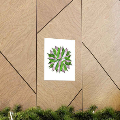 Syngonium Tricolor Pattern Botanical Print – Unframed Wall Art