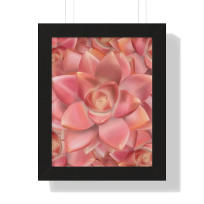 Graptosedum California Sunset Succulent Pattern Framed Print – Botanical Wall Art