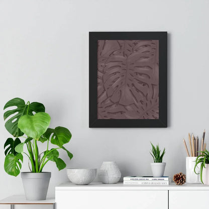 Merlot Monstera Framed Print – Botanical Wall Art
