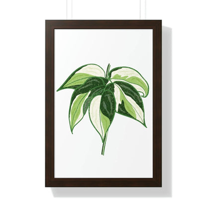 Philodendron Cream Splash Framed Print – Botanical Wall Art