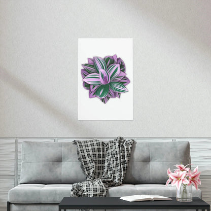 Tradescantia Nanouk Botanical Print – Unframed Wall Art