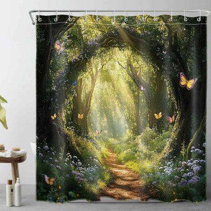Shower Curtain Digital Printing Bathroom Waterproof Mildew-proof Partition Curtain