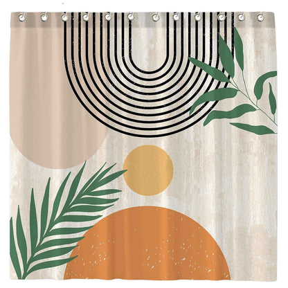 Abstract Shower Curtain Bohemian Arch Sun