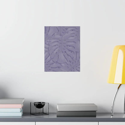 Violet Monstera Botanical Print – Unframed Wall Art