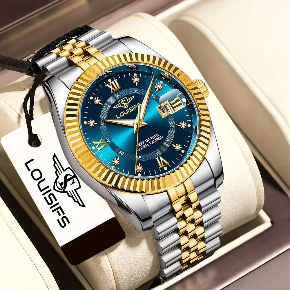 Men's High-end Watch Trend Fashion Business Calendar Luminous Quartz Watch