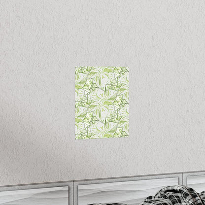 Snow Queen Pothos Pattern Botanical Print – Unframed Wall Art