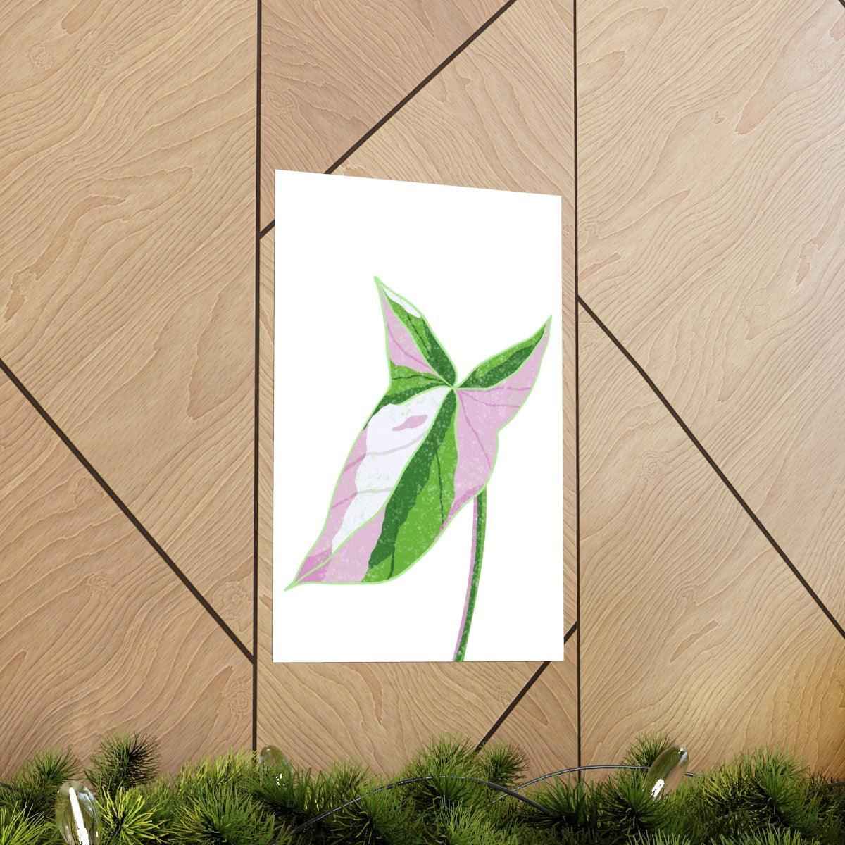 Syngonium Tricolor Botanical Print – Unframed Wall Art