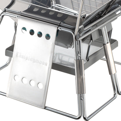 Portable Stainless Steel BBQ Grill Non-stick Surface Folding Barbecue Grill Outdoor Camping Picnic Tool