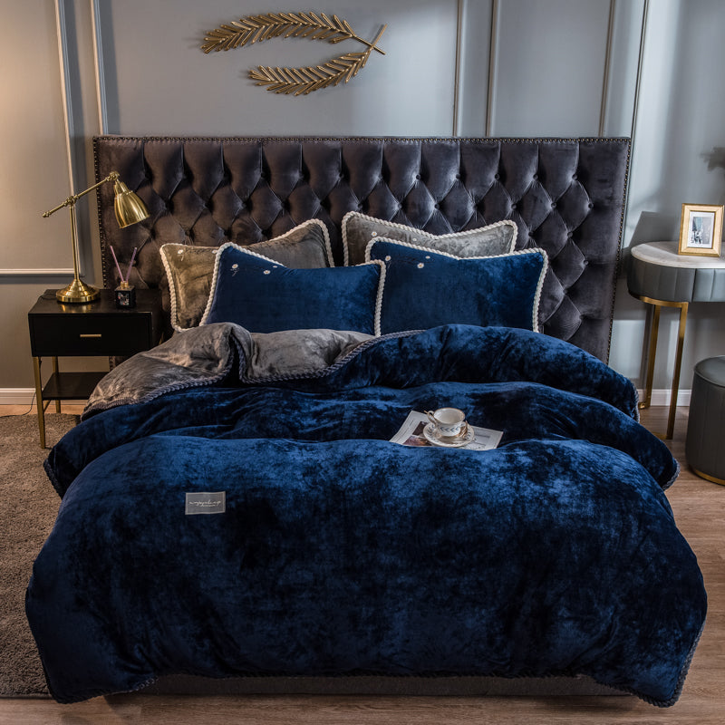 Single Piece Of Velvet Milk Velvet Solid Color Quilt Cover
